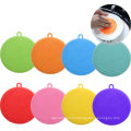 Kitchen Accessories Silicone Dish Washing Brush Bowl Pot Pan Wash Cleaning Brushes Cooking Tool Cleaner Sponges Scouring Pads